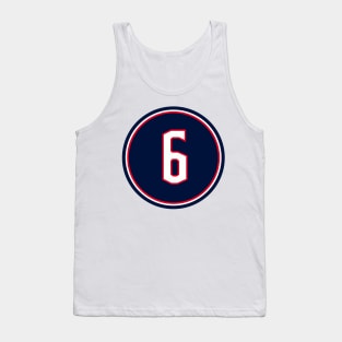 Adam Clendening Number 6 Jersey Columbus Blue Jackets Inspired Tank Top